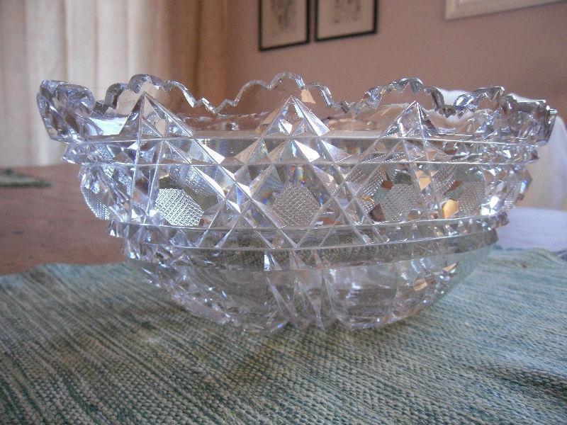 cut glass crystal bowl