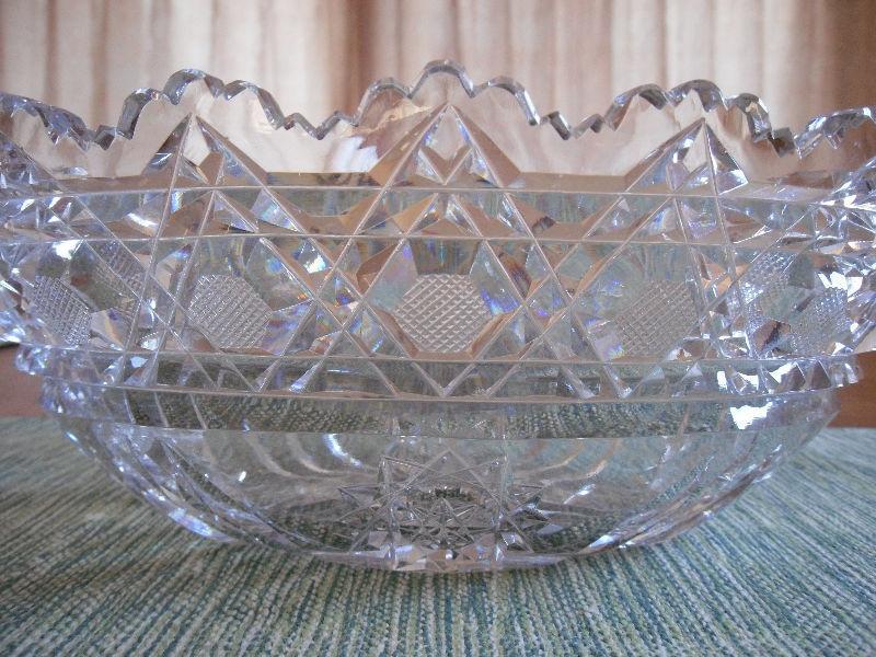 cut glass crystal bowl