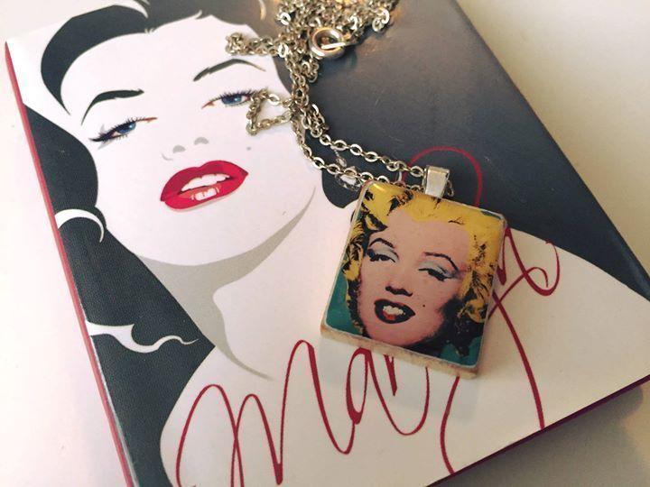 Marilyn Monroe Sterling Silver Scrabble Tile Necklace