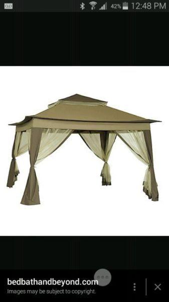 Gazebo with fly netting