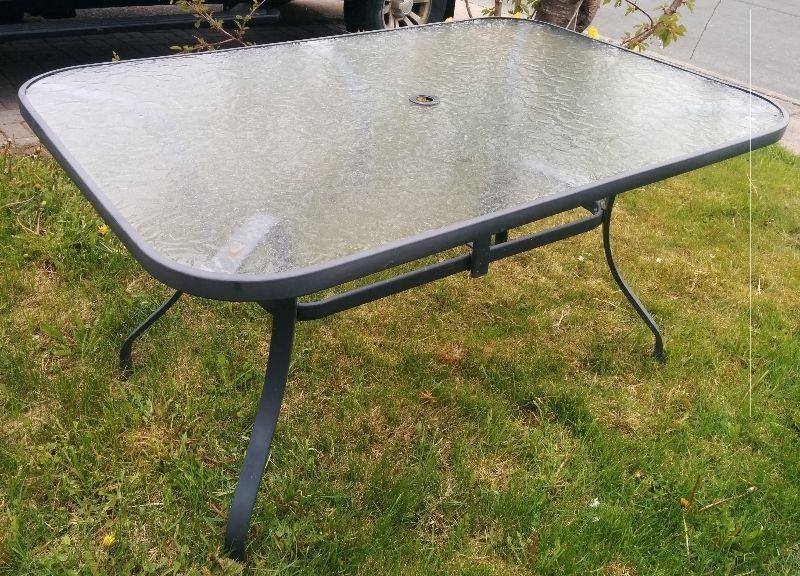 Outdoor Glass Dining Table