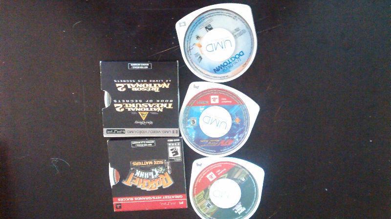 PSP 3000 orig box 12 games 2 movies