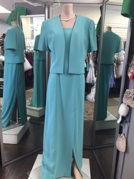 Aqua dress with jacket - perfect for Mother of the Bride/Groom