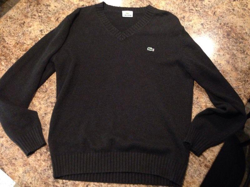 Lacoste v neck sweater size small