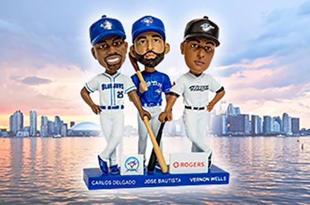 BLUE JAYS (BAUTISTA, WELLS, DELGADO) BOBBLEHEAD TRIO