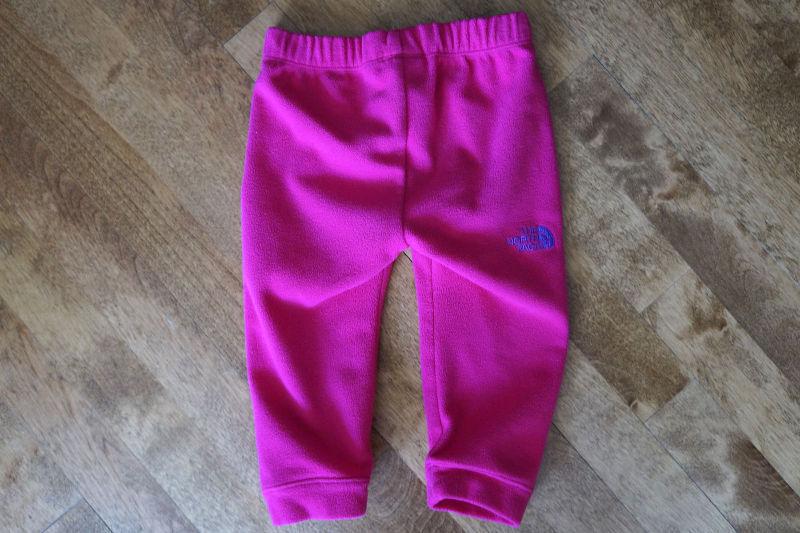 EUC 6-12M NORTH FACE FLEECE PANT HOT PINK