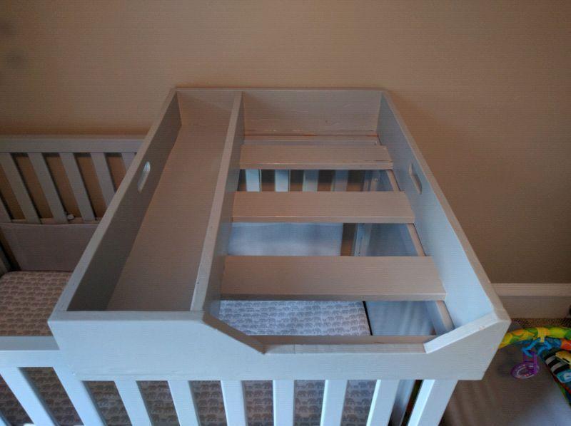 Great space-saving baby change table tray