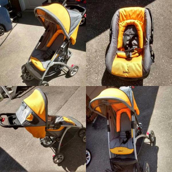 SAFETY 1ST GEOBY STROLLER AND CAR SEAT
