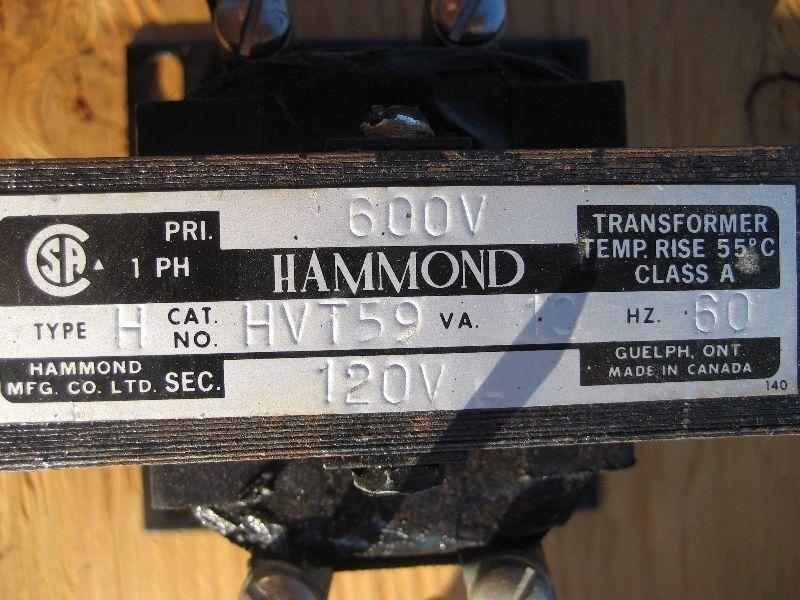 Single Phase Hammond Transformers **Three Sizes**