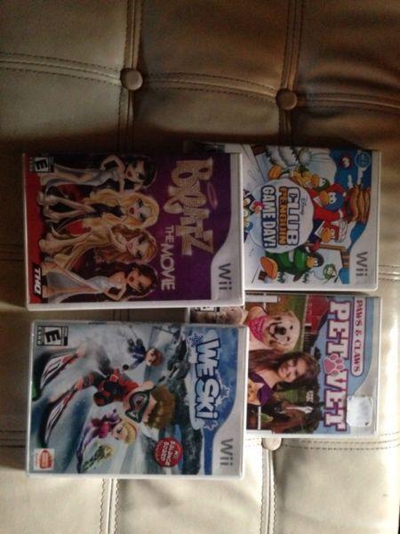 Four Nintendo Wii games