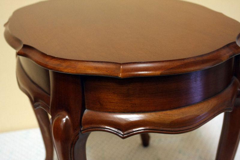 Brilliant Solid Walnut French Provincial Sidetables SEE VIDEO