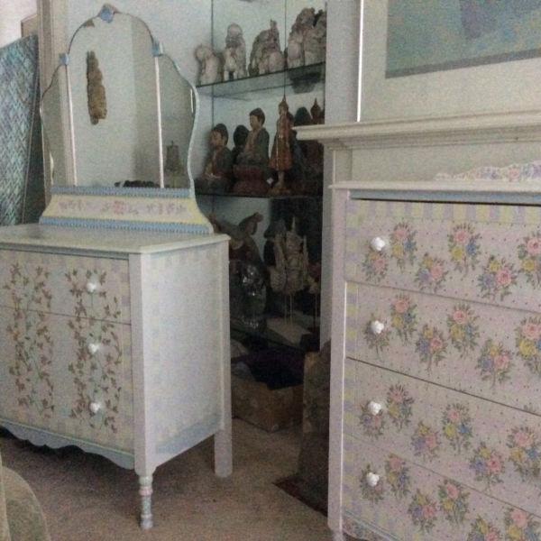 Two antique dressers