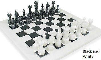 New Onyx and Marble chess sets with Velvet cases