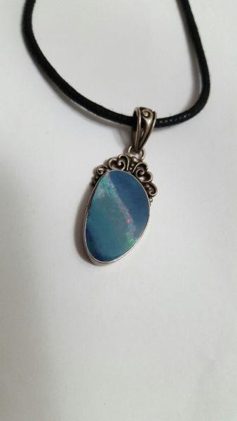 Opal Pendant - sterling silver