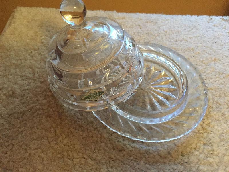 Butter Dish - Shannon 24% lead crystal domed