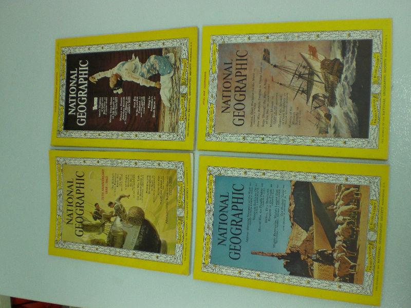National Geographic - Jan to Dec 1963 - 12 issues - 2 Maps -USED