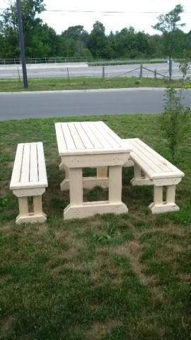 beautiful handmade garden table