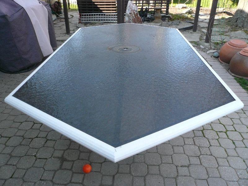 large aluminum patio table