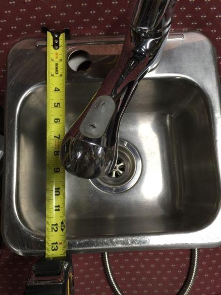 Bar sink and faucet
