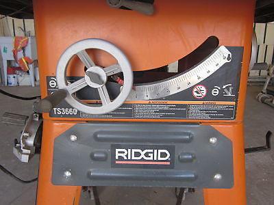 EXCELLENT CONDITION TS3660 RIDGID CAST IRON TABLE CONTRACTOR SAW