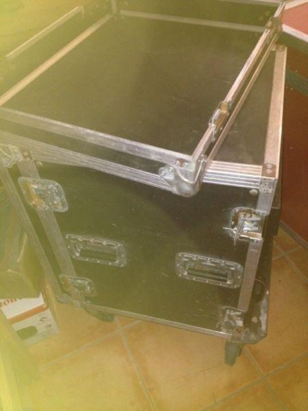 Road case and various power amplifiers