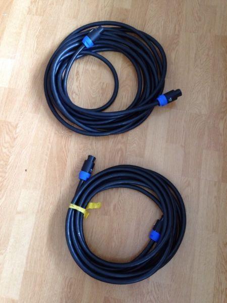 Speakon cables 50' 14 gauge sjoow speaker cables