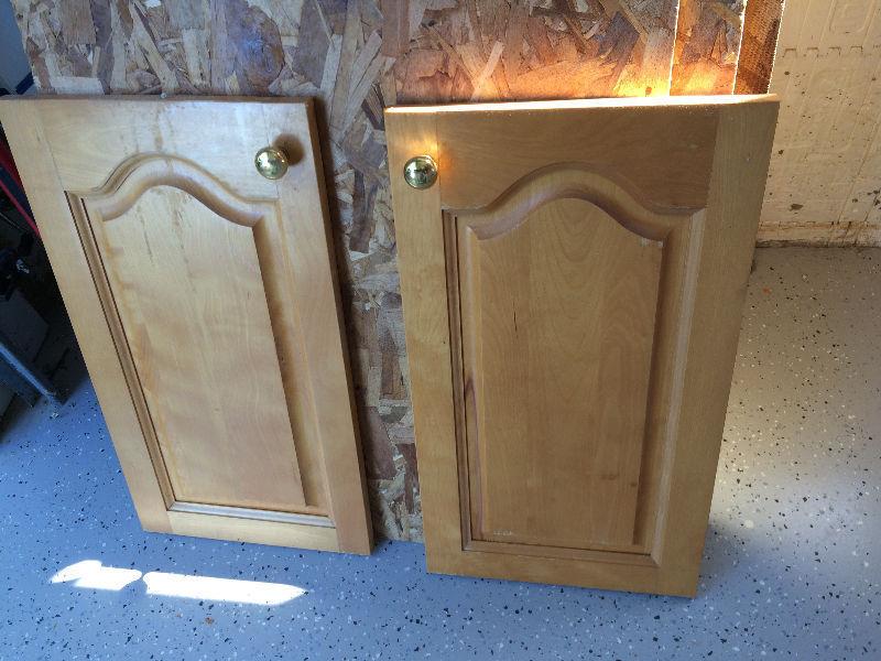 Two Maple Kitchen Cabinet Doors