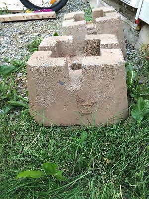 6x6 cement post blocks