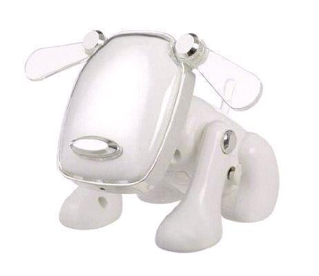 White Hasbro iDog with connector cable and pink carry Purse