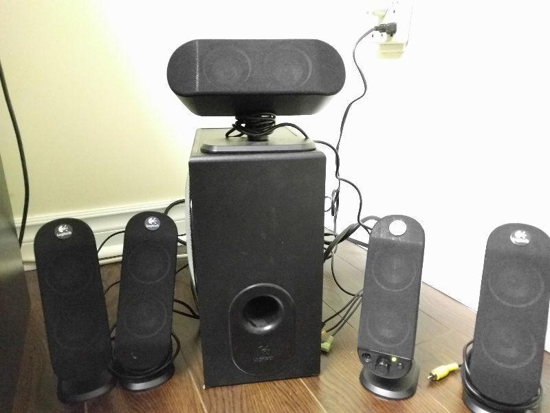 Logitech X-530 Speakers ,Great Sound $50