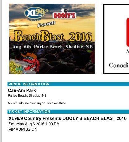2 VIP Beach Blast tickets -Florida Georgia Line and many more!