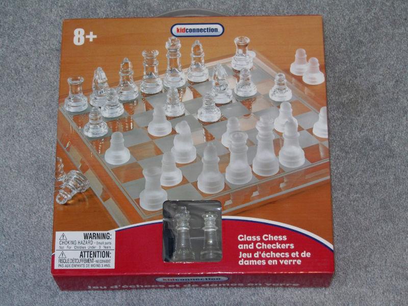 Glass Chess & Checkers Set