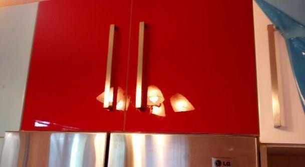 Akurum red Abstrakt kitchen cupboard doors