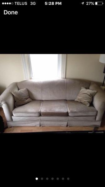 Beige couch set. Need gone ASAP