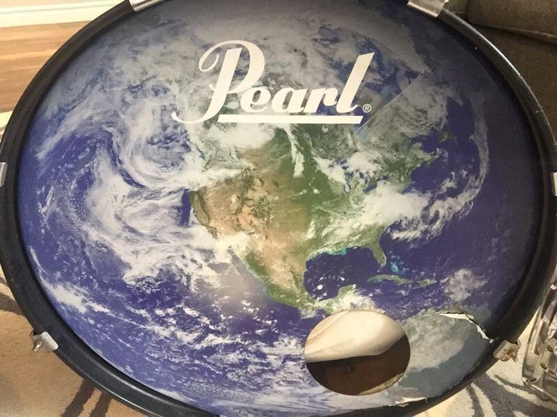 Pearl drum set, red, second bass drum option open to offers