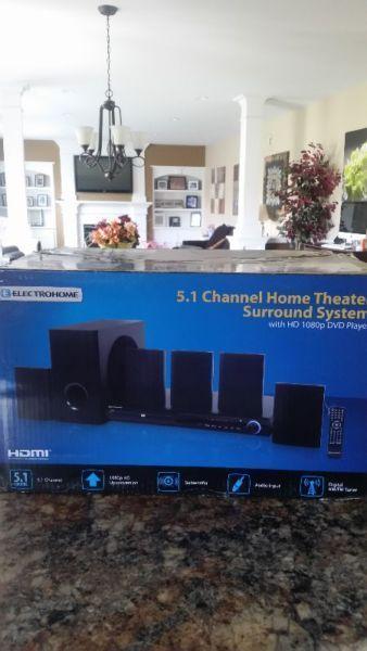 New 5.1 channel home theater suround system with high Def DVD