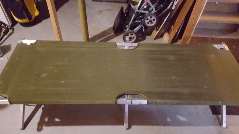 Older style military cot