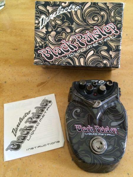Black paisley Danelectro guitar pedal