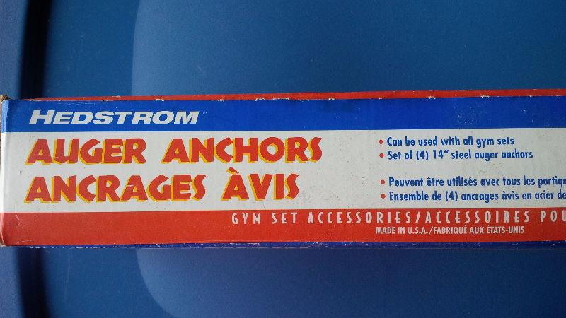 Swing set augers/anchors