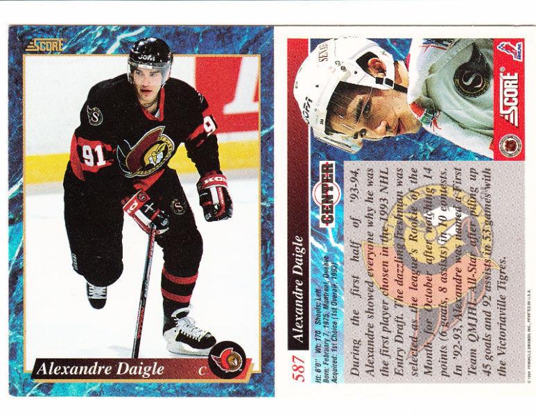 carte promo hockey Score 1993-94