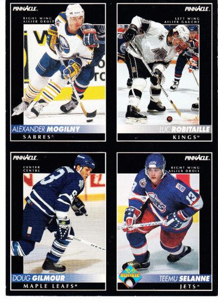 carte promo pinacle 1992 hockey