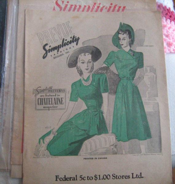 catalogues de patrons vintage 1940