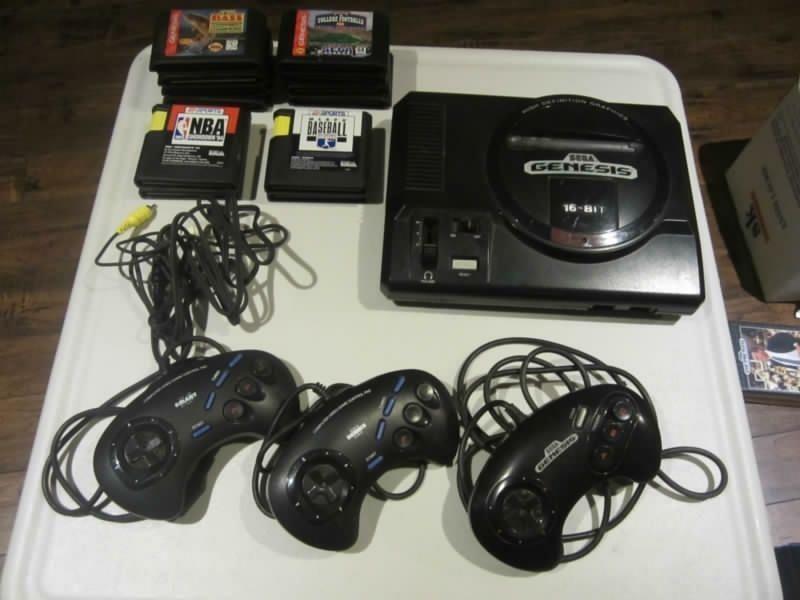 Sega Genesis Console and 12 games