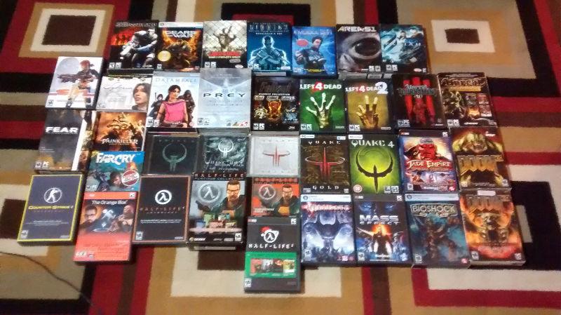 A big ol' crate of PC games. Sold as a bundle