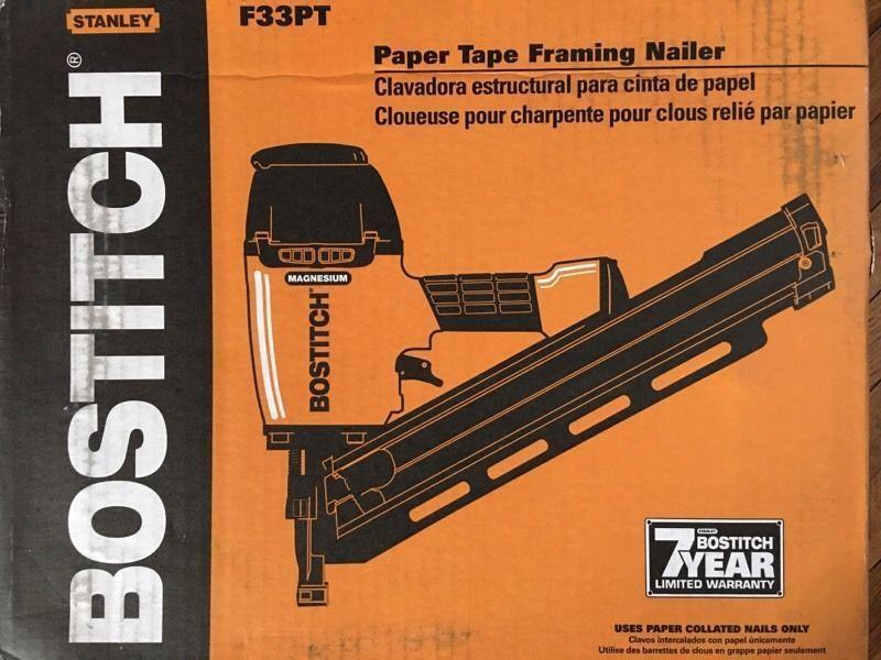 Bostitch F33PT 33-Degree Paper Tape Framing / Connector Nailer