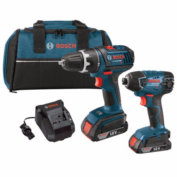 NEW Bosch 18 Volt Lithium Ion Drill and Impact Combo Kit