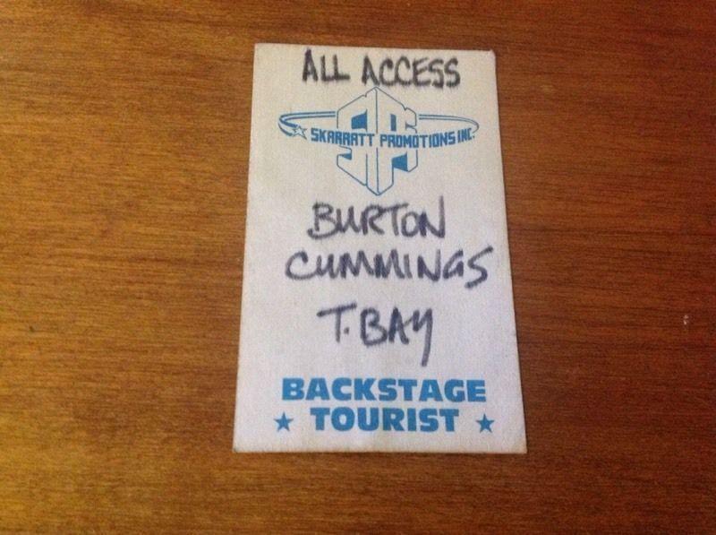 A collectible Burton Cummings ticket