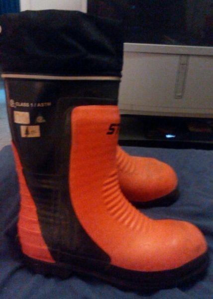 Size 8 Stihl chainsaw boots