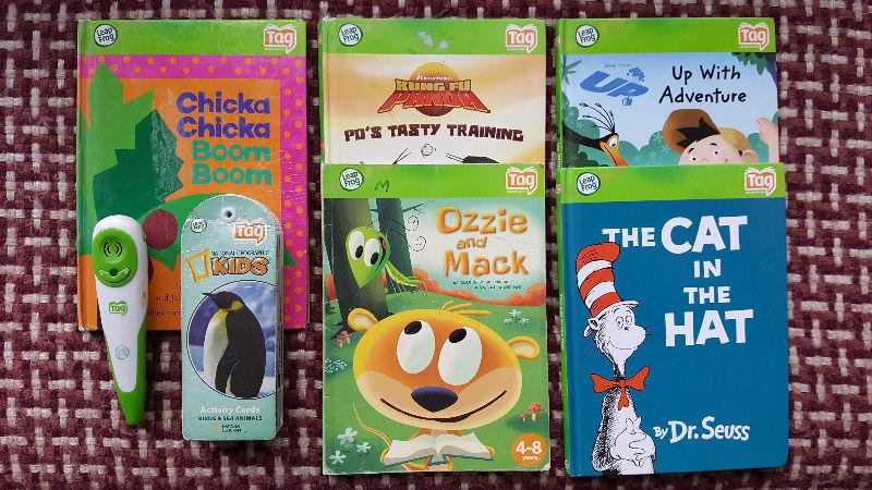 Leapfrog Tag Reading System and six books
