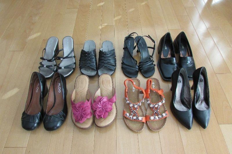 5 pairs of ladies' shoes size 6-6.5